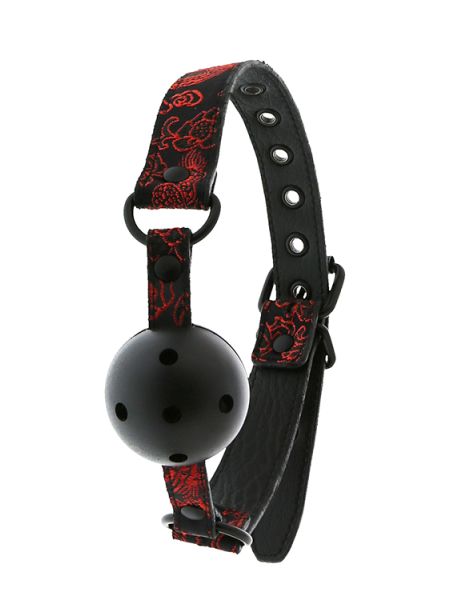 Knebel oddychający kulka piłka z otworami BDSM - 2