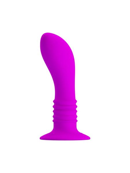 Masażer prostaty 10 wibracji fioletowy silikon 12 cm - 3
