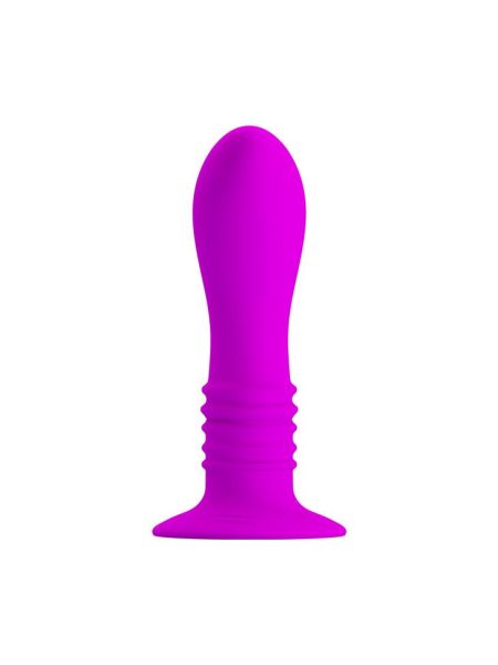 Masażer prostaty 10 wibracji fioletowy silikon 12 cm - 4
