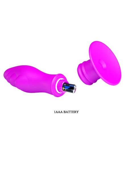 Korek analny wibrujący - pięść fioletowy 13 cm - 7