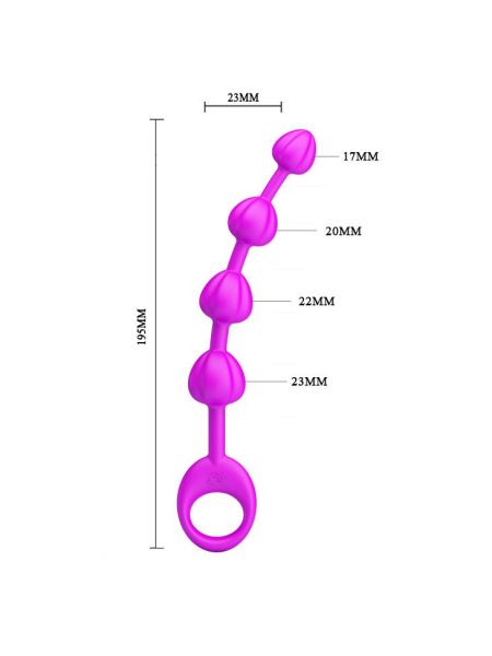 Koraliki analne - łańcuszek orgazmowy 19 cm - 8