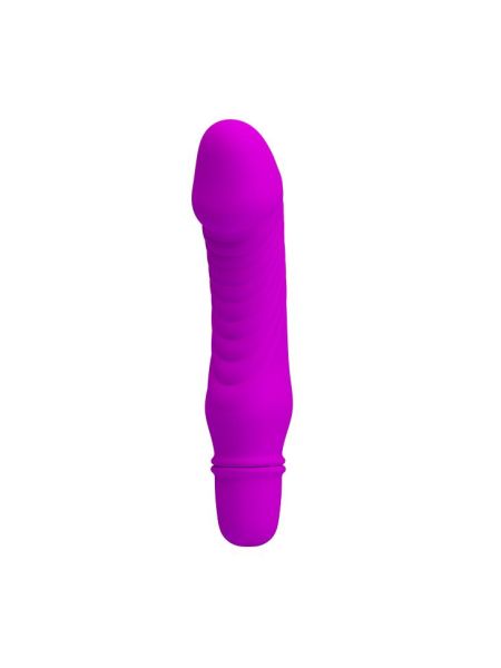 Klasyczny mały wibrator sex analny waginalny 13cm fioletowy - 2
