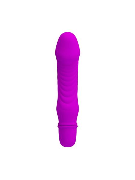 Klasyczny mały wibrator sex analny waginalny 13cm fioletowy - 3