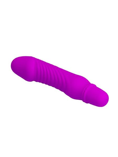 Klasyczny mały wibrator sex analny waginalny 13cm fioletowy - 4