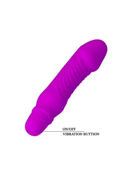 Klasyczny mały wibrator sex analny waginalny 13cm fioletowy - 6