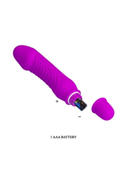Klasyczny mały wibrator sex analny waginalny 13cm fioletowy - 7
