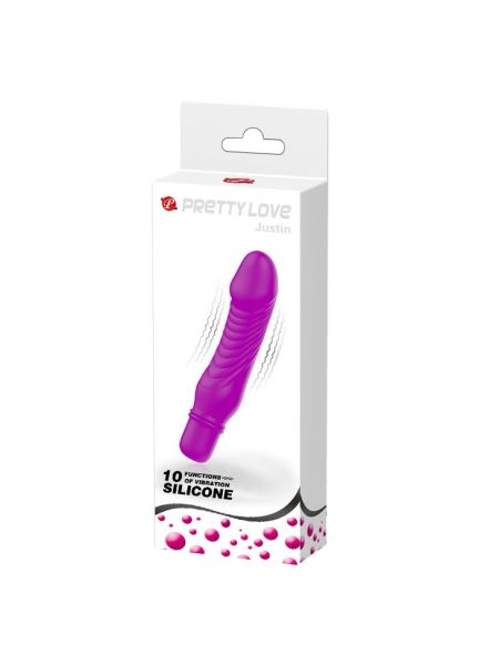 Klasyczny mały wibrator sex analny waginalny 13cm fioletowy - 8