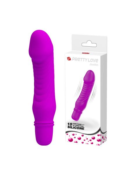 Klasyczny mały wibrator sex analny waginalny 13cm fioletowy