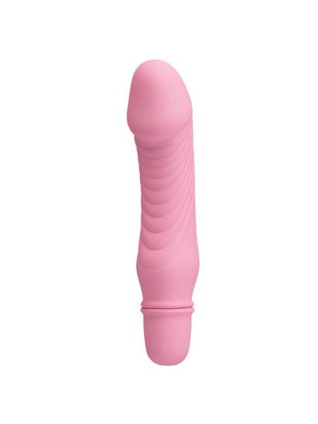 Klasyczny mały wibrator sex analny waginalny 13cm różowy - 3