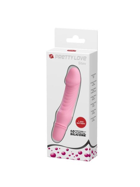 Klasyczny mały wibrator sex analny waginalny 13cm różowy - 8