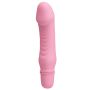 Klasyczny mały wibrator sex analny waginalny 13cm różowy - 4