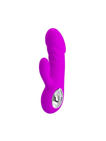 Wibrator królik stymulacja łechtaczki USB 15cm 7 trybów fioletowy - 2