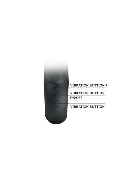 Wibrator królik stymulacja łechtaczki USB 15cm 7 trybów czarny - 6