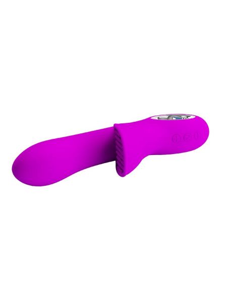 Królik wibrator wypustki masażer łechtaczki 19cm USB 7 trybów fioletowy - 5