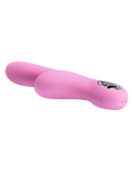 Królik wibrator wypustki masażer łechtaczki 19cm USB 7 trybów różowy - 4