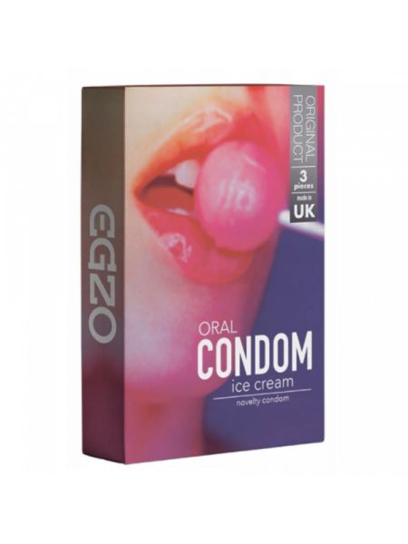 Prezerwatywy smakowe EGZO Oral LODOWE 3szt - 3