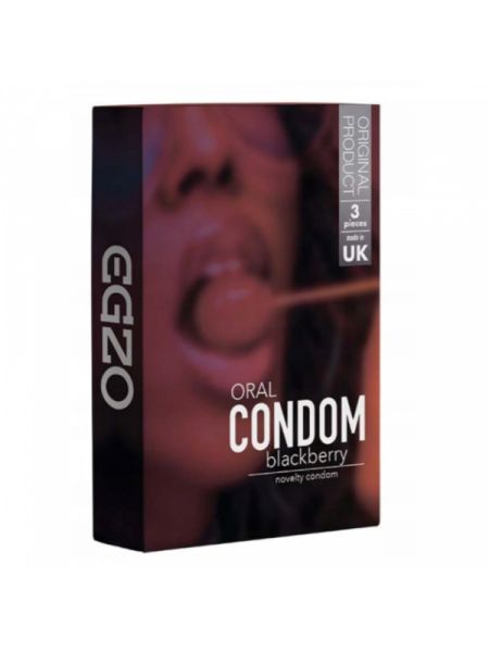Prezerwatywy smakowe EGZO Oral BLACKBERRY 3szt jeżyna - 3