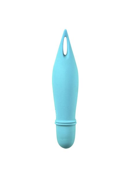 Mini wibrator stymulator łechtaczki masażer 12cm 10 trybów niebieski
