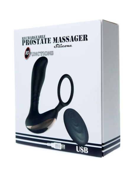 Masażer prostaty pierścień na jądra pilot plug USB - 5
