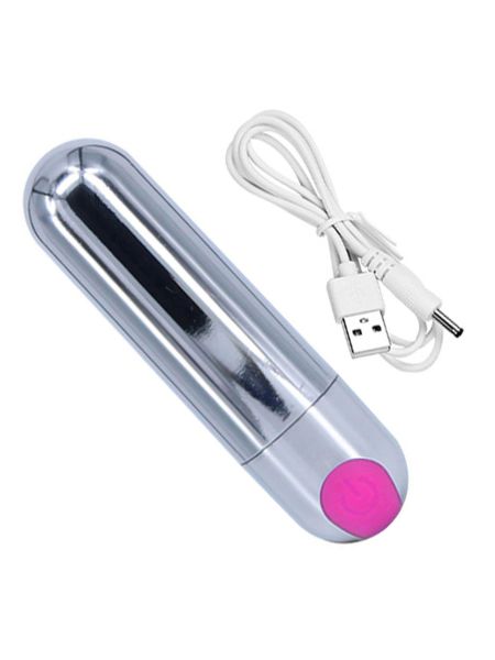 Mini wibrator mały sex masażer 7cm 10 trybów USB - 3