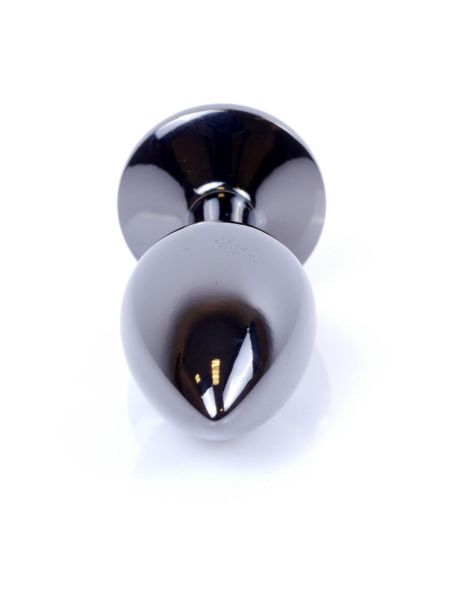 Plug korek analny stalowy z kryształem 2,7cm różowy - 4