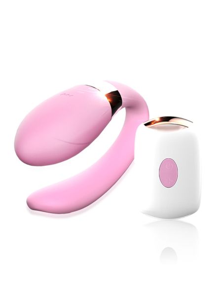 Wibrator dla par masażer łechtaczki punkt G pilot USB różowy - 3