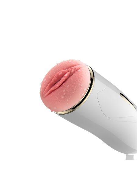 Interaktywny masturbator wagina przyssawka wibruje USB - 3