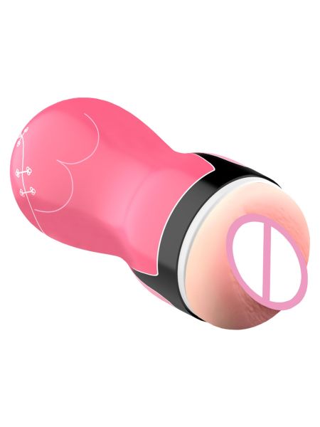 Masturbator sztuczna cipka realistyczna w tubie różowy - 6