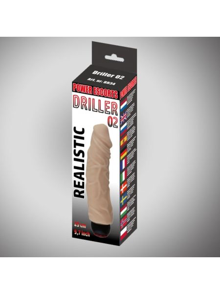 Penis naturalny sex wibrator realistyczny 25 cm cielisty - 3