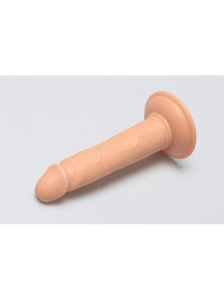 Gruby duży żylasty penis dildo z przyssawka 19 cm - 4