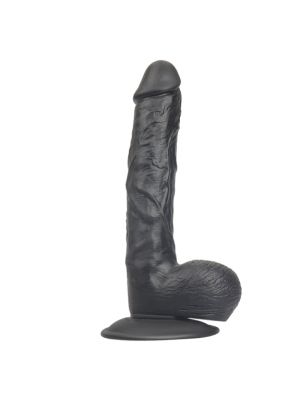 Realistyczne dildo czarne z przyssawką jak penis 23 cm