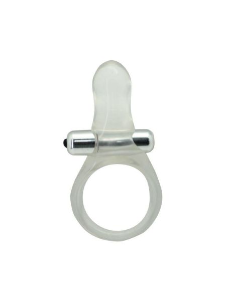 Pierścień na penisa z wibrującym stymulatorem łechtaczki - 2