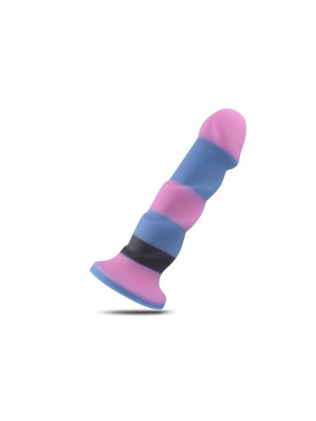 Kolorowe realistyczne dildo penis z przyssawką 24cm - 2