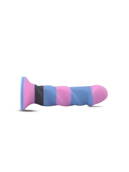 Kolorowe realistyczne dildo penis z przyssawką 24cm - 3