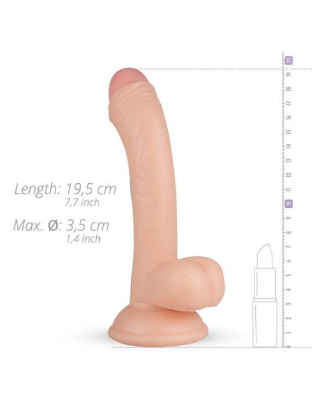 Realistyczne dildo penis z przyssawką 19cm - 4