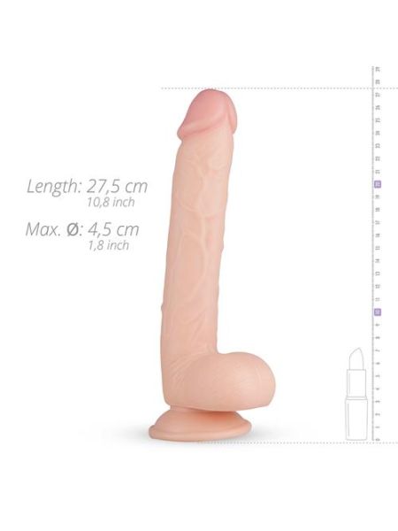 Realistyczne elastyczne żylaste dildo z przyssawką - 4