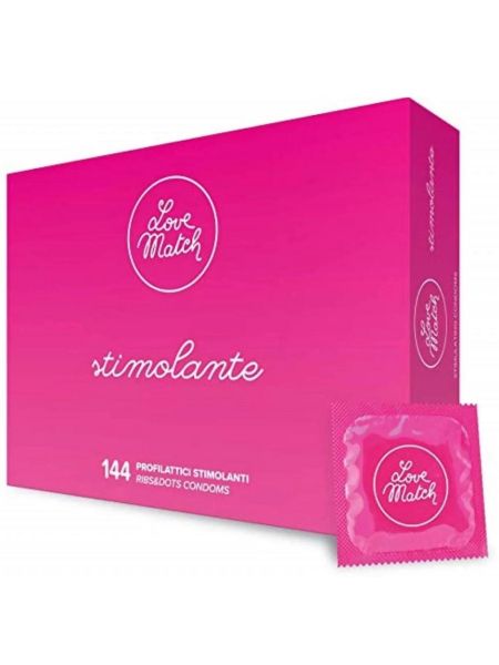Stymulujące prezerwatywy pobudzające sex 144 sztuk