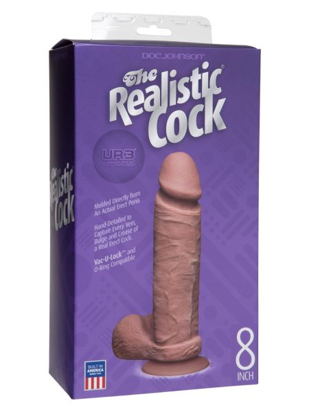 Realistyczny gruby żylasty penis z przyssawką - 3