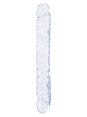 Sztuczny penis podwójne silikonowe dildo przezroczyste 30,5 cm