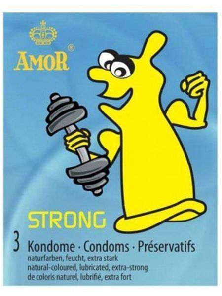Prezerwatywy wzmocnione analne Amor STRONG 3szt