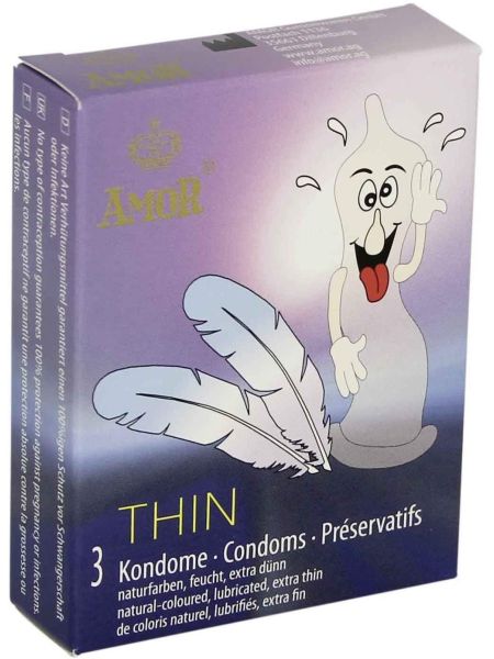 Prezerwatywy cienkie mocne doznania Amor THIN 3szt